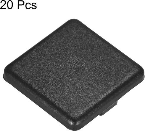 uxcell Black Standard Plastic Square Aluminum Extrusion End Cap 40x40mm, 20pcs