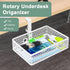 ROSYLINE Drawer Under Desk Storage Organizer - Clamp on Desk Drawer, Hanging Desk Storage, Under Desk Mount Tray, White