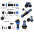 HangTon SD20 10Amp 6 Pin Threaded Plastic Connector, Male Waterproof IP68 Right Angle Cable Plug