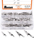 160Pcs Metal Alligator Clips Assortment Kit, 28mm 35mm 45mm 53mm Small Silver Clips for Battery Test Lead