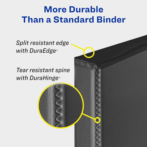 Avery Dual Color Heavy-Duty View Binder, 1" Slant Rings, Pool Blue/Lavender, Holds 250 Sheets (79899)
