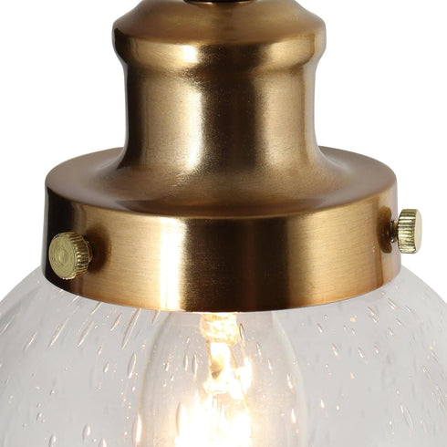 KSANA Pendant Lights Kitchen Island, Gold Seeded Glass Pendant Light Fixtures, Modern Adjustable Hanging Pendant