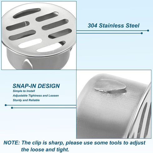 PATIKIL Gutter Guard, 304 Stainless Steel Downspout Strainer, Anti-Blocking Tool for Stops Leaves Debris, 2 Inch