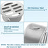 PATIKIL Gutter Guard, 304 Stainless Steel Downspout Strainer, Anti-Blocking Tool for Stops Leaves Debris, 2 Inch