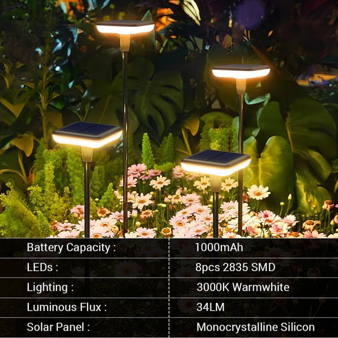 Ainostone 4 Pack 31" 34LM 12H IP65 Solar Lights Outdoor Garden Solar Pathway Light Tall Solar Landscape Lights Bright