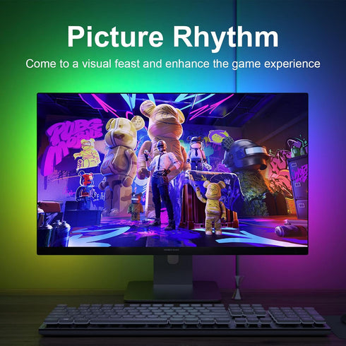 27-34inch DS Gaming Monitor Light, Backlight with Screen Color sync Effect for Computer Monitor, Compatible
