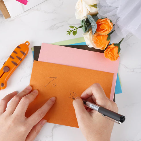 Granhoolm 50 Pack Colorful 5x7 A7 Envelopes, Pearl Paper Envelopes for 5x7 Cards, Gift Card Envelopes