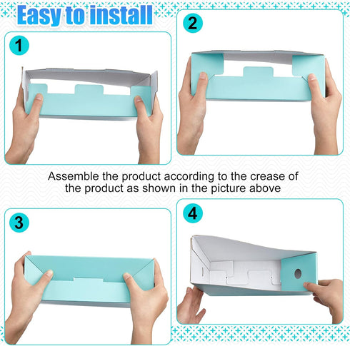Thenshop 24 Pcs Cardboard Magazine File Holders - Magazine Book Bin Box with Label Sticker for Desk Shelves, Office