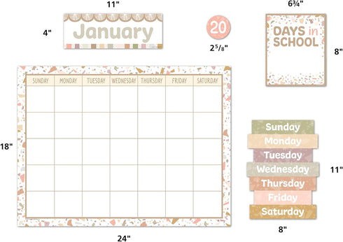 Teacher Created Resources Terrazzo Tones Calendar Bulletin Board (TCR7201)