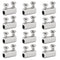 12 Pcs Adjustable Stainless Steel Wire Rope Cable Clamp, New Upgrade Double Hole Fastener