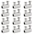 12 Pcs Adjustable Stainless Steel Wire Rope Cable Clamp, New Upgrade Double Hole Fastener
