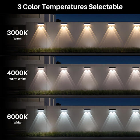 3000/4000/6000K 3 Mailbox, Sign(2 Pack) Solar Lights Outdoor Waterproof Modes Solar Powered Dusk to Dawn Lighting