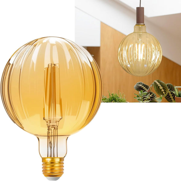 40 Watt Decorative Vintage LED Light Bulbs, Golden Melon 4W Filament Edison Bulb, 2700K, 1-Pack