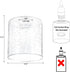 HGHYjrxfkl 1 Pack Crack Finish Glass Lamp Shade,Clear Crackle Finish Cylinder Replacement Shade for Pendant light