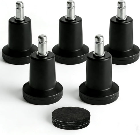Muniqinyar Bell Glides 5 Pcs Replacement Office Chair Stool Swivel Caster to Fixed
