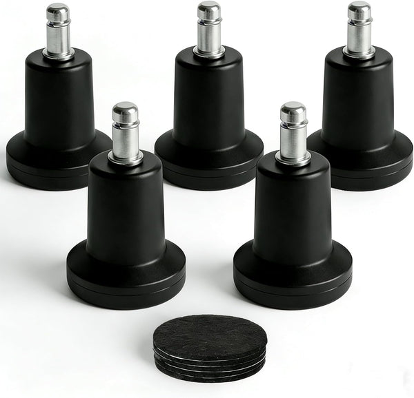 Muniqinyar Bell Glides 5 Pcs Replacement Office Chair Stool Swivel Caster to Fixed