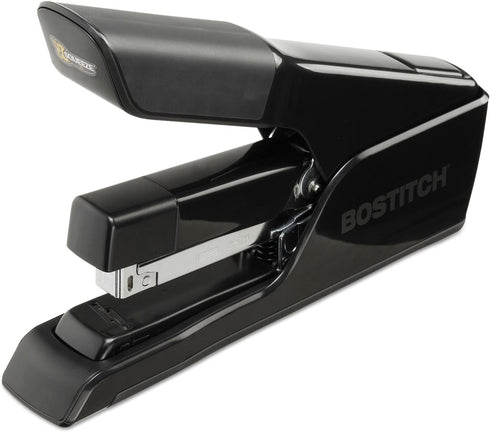 Bostitch Office EZ Squeeze Flat Clinch Stapler, 75 Sheet, Reduced Effort, Black (B875)