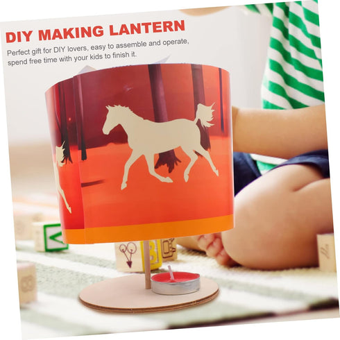 2pcs Abaodam DIY Rotary Lantern Craft Kit for Boy Girl Festival Lantern Making Material for Science Class for Spring