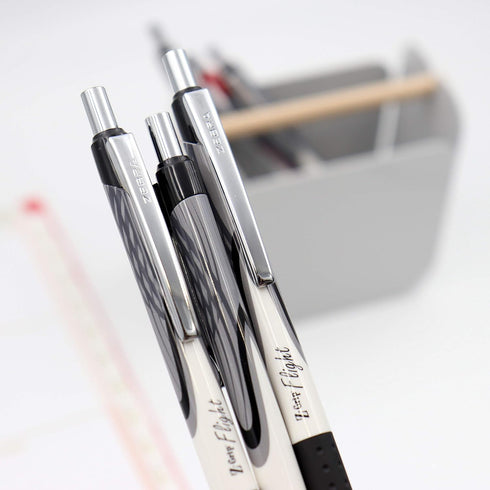 Zebra Pen Z-Grip Flight Retractable Ballpoint Pen, 1.2mm, Bold Point, Black Ink, 5-Count