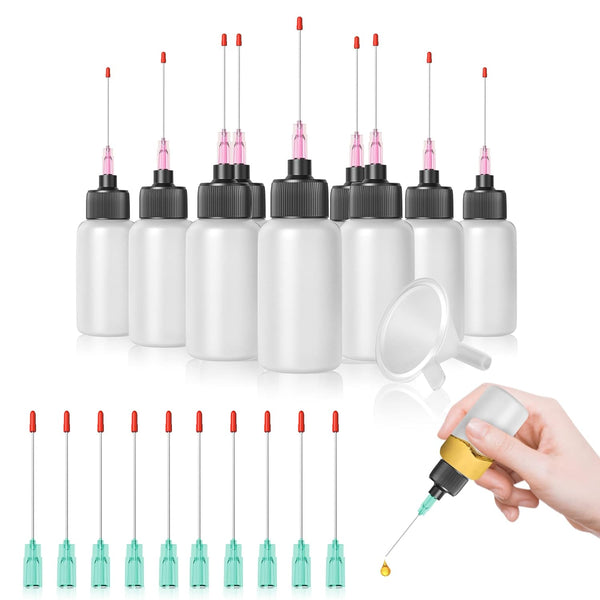 10 Pcs Needle Oiler, 1 OZ Precision Gun Oil Bottle with Extra Long Stainless Needle Tip for Easy Use