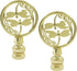 Zorfeter 2 PCS Double Dragonflies Lamp Finial, Gold Decorative Finial Antique Brass Lamp