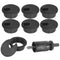 1-3/8" Black Desk Grommet with Bi-Metal Hole Saw, JTemgle Plastic Cable Hole Cover, 7 Pieces for Cord Management