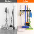 Lifewit Mop and Broom Holder Wall Mount, Heavy Duty Cleaning Supplies Organizer, 5 Slot 6 Hooks, Easy Install