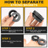 TRYMAG Ferrite Ring Magnets, Ceramic Round Magnets with Hole, OD2.36" x ID1.26" x 10mm, Pack of 2