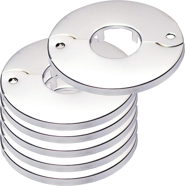 Floor and Ceiling Plate Split Flange, Fits 1 Inch IPS Galvanized Pipe or 1-1/4 Inch Copper Pipe, Chrome Finish