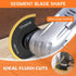Kandishiex 2Pcs US Oscillating Saw Blades Bi-metal Titanium Coated Multitool Blades Semicircle Sharp Oscillating Blades