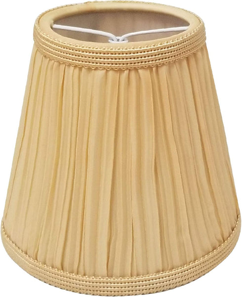 Royal Designs, Inc. Designer Mushroom Pleat Empire Chandelier Shade CS-1054-5AGL, Antique Gold,