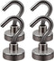 Neosmuk Magnetic Hooks, 27lb Heavy Duty Earth Magnets with Hook for Refrigerators, Pack of 4