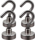 Neosmuk Magnetic Hooks, 27lb Heavy Duty Earth Magnets with Hook for Refrigerators, Pack of 4