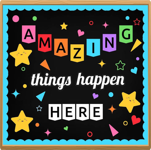 Classroom Bulletin Board Decoration Set with Welcome Decor for Kindergarten, Preschool, and Elementary School