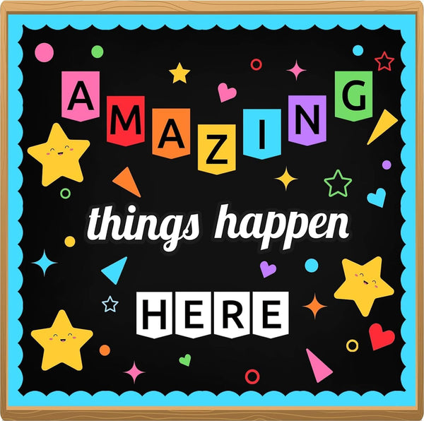 Classroom Bulletin Board Decoration Set with Welcome Decor for Kindergarten, Preschool, and Elementary School