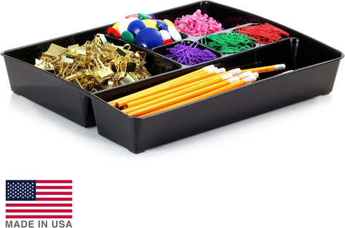 Officemate OIC Achieva Deep Drawer Tray, 30% Recycled Plastic, 15-1/8 x 11-1/2 x 2-1/4 in, Black
