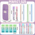 Teling 37 Pcs Aesthetic School Supplies Includes Cute Pencil Case 12 Pcs 0.5 Mm/ 0.7 mm Mechanical Pencil 4 Pcs Erasers 8 Tubes Pencil Refills 12 Pcs Cute Highlighters for Girls School (Purple)