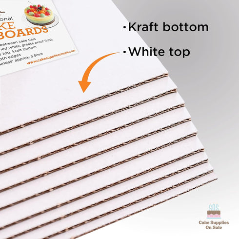 6" Square Cakeboard, Coated, 12 ct.