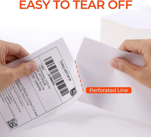 ANWALE 4x6 500 Shipping Labels - Fan-Fold Direct Thermal Printer Labels, Compatible with Rollo, MUNBYN, iDRPT, Polono