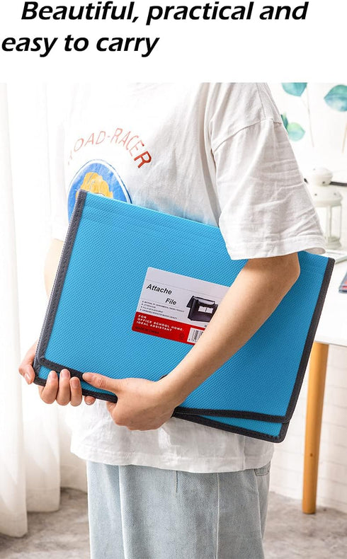 Premium Plastic Expanding File Folder Organizer, 3.5" Expansion, A4 Letter Size, 4 Pack for Home School Office