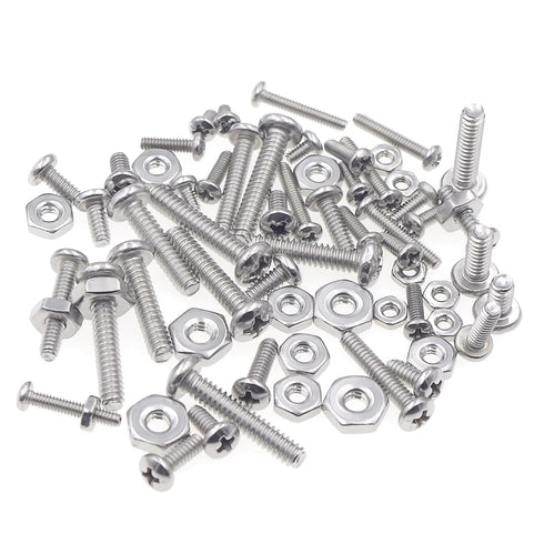#2-56 #4-40 #6-32 UNC Stainless Steel Phillips Pan Head Machine Screws Nuts Assortment Kit