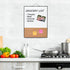 TSJ OFFICE Small Whiteboard Cork-Board, 16" X 12" Portable Aluminum Black Framed Magnetic Dry Erase Board