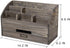 VERGOODR Rustic Wood Desk Organizer with Drawer and Pen Holder, Bill Mail Organizer for Kitchen Desk Decorative