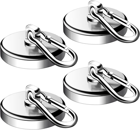 DIYMAG 200LBS Heavy Duty Magnetic Hooks - Strong Neodymium Hooks for Home, Office, Refrigerator, 4 Pack