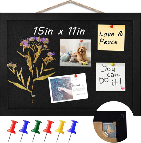 Black Cork Board Black Bulletin Board Pin Display Board for Wall Corkboard Black Pushpin Board for Memos Photos Home