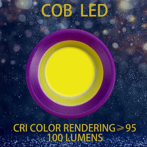 5 Pack 100 KunHe Plastic Small Mini LED Flashlight COB Flashlights for Kids Lumen with Batteries High CRI for Bright