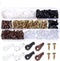 240Pcs Cabinet Glass Retainer Clips Kit, 4 Colors 4mm Plastic Mirror Clips with Screws for Fixing Doors