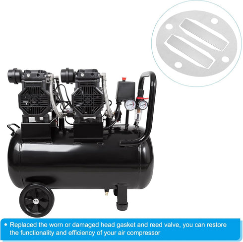 PATIKIL Central Pneumatic Compressor Parts, 2 Sets Replace Freight Air Compressor Head Gasket Kit Reed Valve