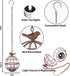 4 Pack Outdoor Solar Hanging Lantern Lights, Rustic Ball Birdcage Hanging Candle Holder with Solar Tea Lights