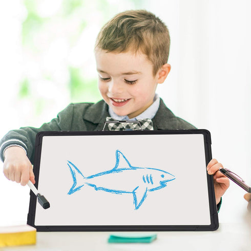 Small Dry Erase White Board - TSJ OFFICE 12" x 16" Mini Easel Desktop Double Sided Whiteboard, Portable Magnetic Board